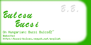 bulcsu bucsi business card
